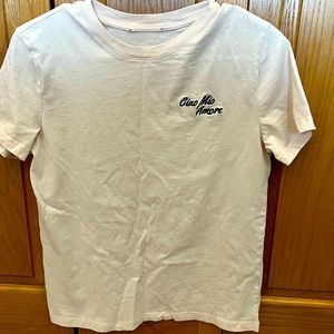 T shirt - No Brand . I think it’s a small from forever 21